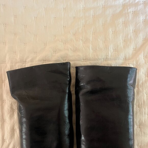 Like New Tamara Mellon Patent Leather Boots 'Pillar' - Picture 6 of 15